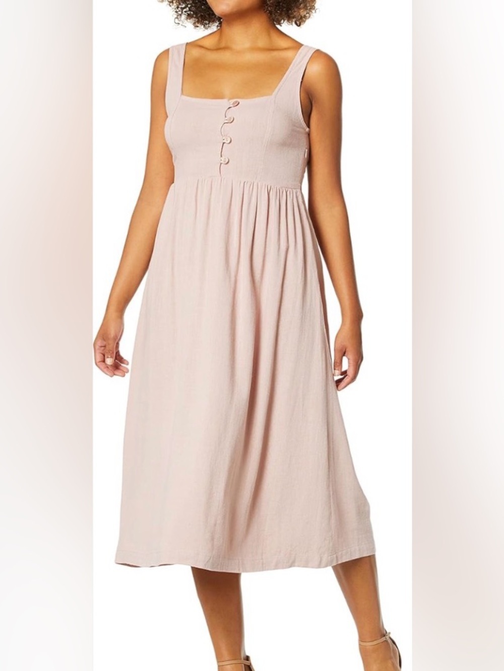 Rachel Pally Chalk Pink Casual Midi Dress Linen Blend Size Medium